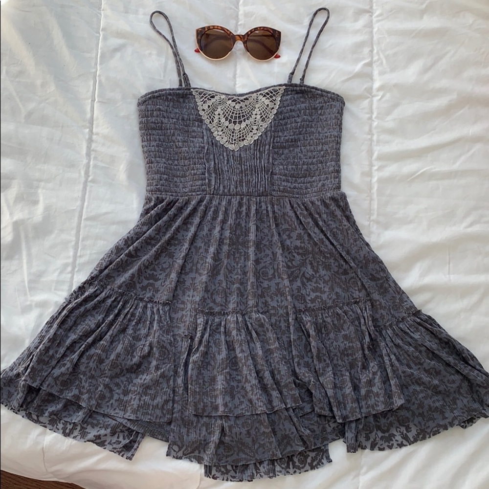 Free People Grey Peplum top